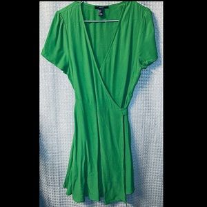 *NEW Forever21 Green Wrap Dress! Size-L